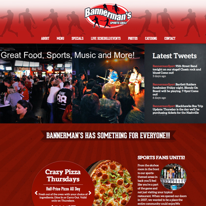 Bannerman’s Sports Grill Website and Marketing